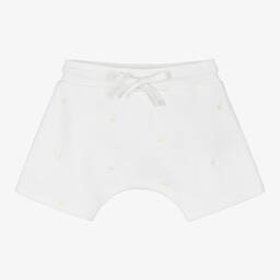 Bonpoint-White Cotton Cherry Embroidered Shorts | Childrensalon Outlet