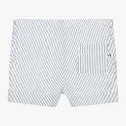 Bonpoint-White Cotton Striped Shorts | Childrensalon Outlet