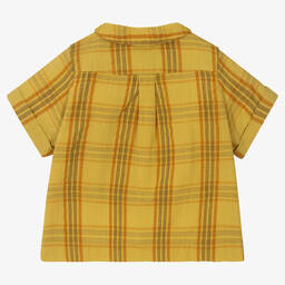 بونبوان-بلوز أطفال بناتي قطن كاروهات لون أصفر موتارد | Childrensalon Outlet