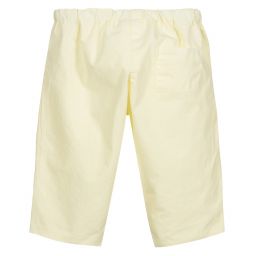 Bonpoint-Yellow Cotton Poplin Trousers | Childrensalon Outlet