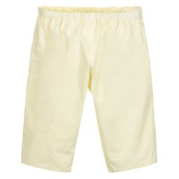 Bonpoint-Yellow Cotton Poplin Trousers | Childrensalon Outlet