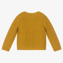 Bonpoint-Желтый кашемировый кардиган | Childrensalon Outlet