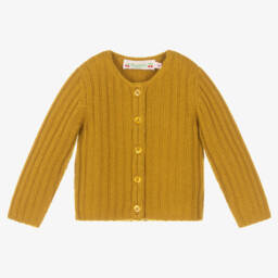 Bonpoint-Желтый кашемировый кардиган | Childrensalon Outlet