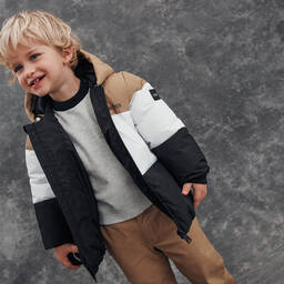 بوس-بنطلون تشنيو أطفال ولادي قطن تويل لون بيج | Childrensalon Outlet