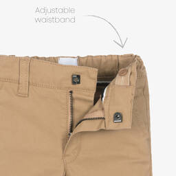 بوس-بنطلون تشنيو أطفال ولادي قطن تويل لون بيج | Childrensalon Outlet