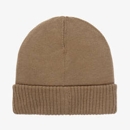 BOSS-Baby Boys Beige Knitted Beanie Hat | Childrensalon Outlet