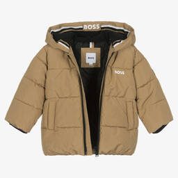 BOSS-Бежевая куртка для мальчиков | Childrensalon Outlet