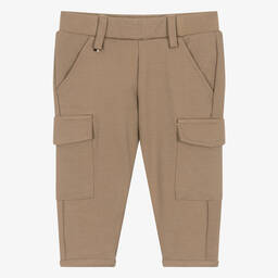 BOSS-Baby Boys Beige Viscose Cargo Trousers | Childrensalon Outlet