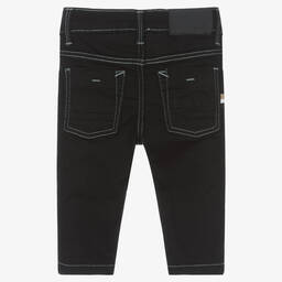 BOSS-جينز سليم- فيت قطن دنيم لون أسود أطفال ولادي | Childrensalon Outlet