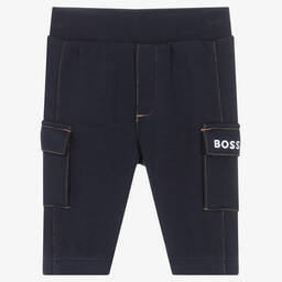 بوس-جوغرز أطفال ولادي قطن جيرسي لون كحلي | Childrensalon Outlet