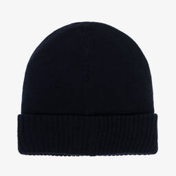 BOSS-Baby Boys Blue Knitted Beanie Hat | Childrensalon Outlet