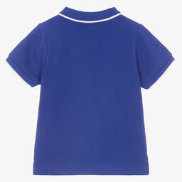 بوس-توب بولو أطفال ولادي قطن بيكيه لون أزرق | Childrensalon Outlet