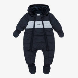 بوس-أوفرول شتوي لون كحلي للمواليد | Childrensalon Outlet