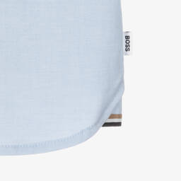 BOSS-Baby Boys Blue Oxford Cotton Shirt | Childrensalon Outlet