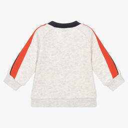 بوس-توب بسحّاب قطن جيرسي لون رمادي للمواليد | Childrensalon Outlet