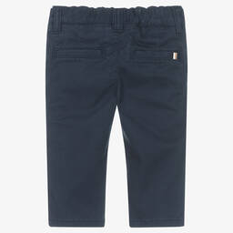BOSS-Синие хлопковые брюки чинос | Childrensalon Outlet
