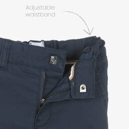 BOSS-Синие хлопковые брюки чинос | Childrensalon Outlet