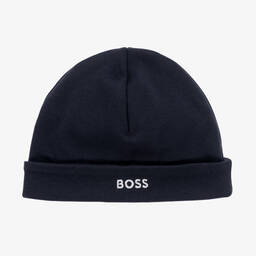 BOSS-Baby Boys Navy Blue Cotton Hat | Childrensalon Outlet
