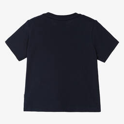 BOSS-Baby Boys Navy Blue Cotton Piqué T-Shirt | Childrensalon Outlet