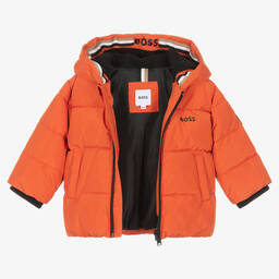 BOSS-Оранжевый пуховик для мальчиков | Childrensalon Outlet