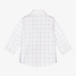 BOSS-Белая хлопковая рубашка для малышей | Childrensalon Outlet