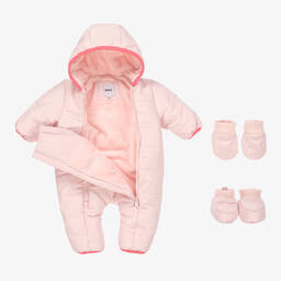 BOSS-Розовый зимний комбинезон для малышек | Childrensalon Outlet