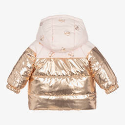 بوس-معطف بوجهين أطفال بناتى لون زهري وروز ذهبي | Childrensalon Outlet
