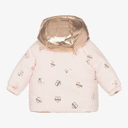 بوس-معطف بوجهين أطفال بناتى لون زهري وروز ذهبي | Childrensalon Outlet