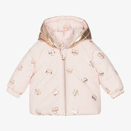 بوس-معطف بوجهين أطفال بناتى لون زهري وروز ذهبي | Childrensalon Outlet