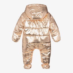 BOSS-Золотисто-розовый зимний комбинезон | Childrensalon Outlet