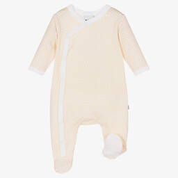 BOSS-Beige Cotton Babysuit Set | Childrensalon Outlet