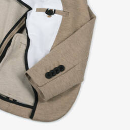 BOSS-Beige Knitted Suit for Boys | Childrensalon Outlet