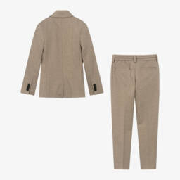 BOSS-Beige Knitted Suit for Boys | Childrensalon Outlet