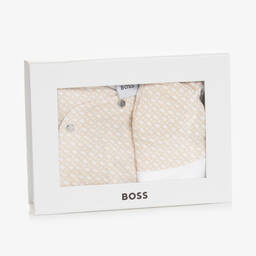 BOSS-Бежевый комбинезон и шапочка | Childrensalon Outlet