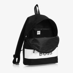 BOSS-Black & White Backpack (36cm) | Childrensalon Outlet