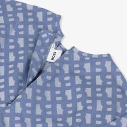 BOSS-Blue Girls Monogram Jacquard Dress | Childrensalon Outlet