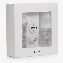 BOSS-طقم زجاجات رضاعة ومصّاصة لون أبيض (4 قطع) | Childrensalon Outlet