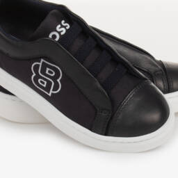 BOSS-Boys Azure Slip-On Logo Sneakers | Childrensalon Outlet