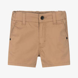 BOSS-Бежевые хлопковые шорты чинос | Childrensalon Outlet