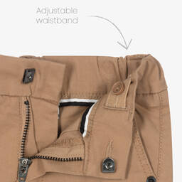 BOSS-Бежевые хлопковые шорты чинос | Childrensalon Outlet