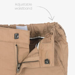 BOSS-Boys Beige Cotton Chino Shorts | Childrensalon Outlet