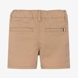 BOSS-Boys Beige Cotton Chino Shorts | Childrensalon Outlet