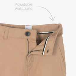 BOSS-Boys Beige Cotton Chino Trousers | Childrensalon Outlet