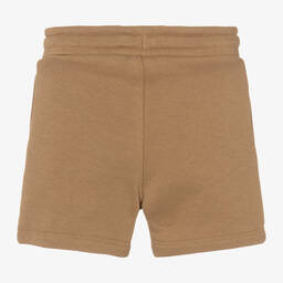 BOSS-Boys Beige Cotton Jersey Shorts | Childrensalon Outlet