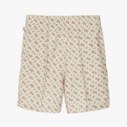 BOSS-Бежевые кремовые шорты с узором для мальчиков | Childrensalon Outlet