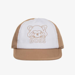 BOSS-Boys Beige Soft Cotton Hat | Childrensalon Outlet