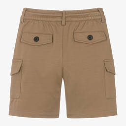 BOSS-Boys Beige Viscose Cargo Shorts | Childrensalon Outlet