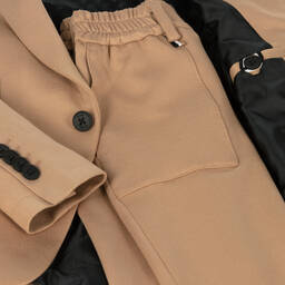 BOSS-Boys Beige Viscose Jersey Suit | Childrensalon Outlet