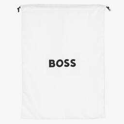 BOSS-Boys Black Canvas Backpack (35cm) | Childrensalon Outlet