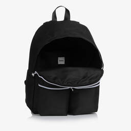 BOSS-Черный парусиновый рюкзак (39см) | Childrensalon Outlet